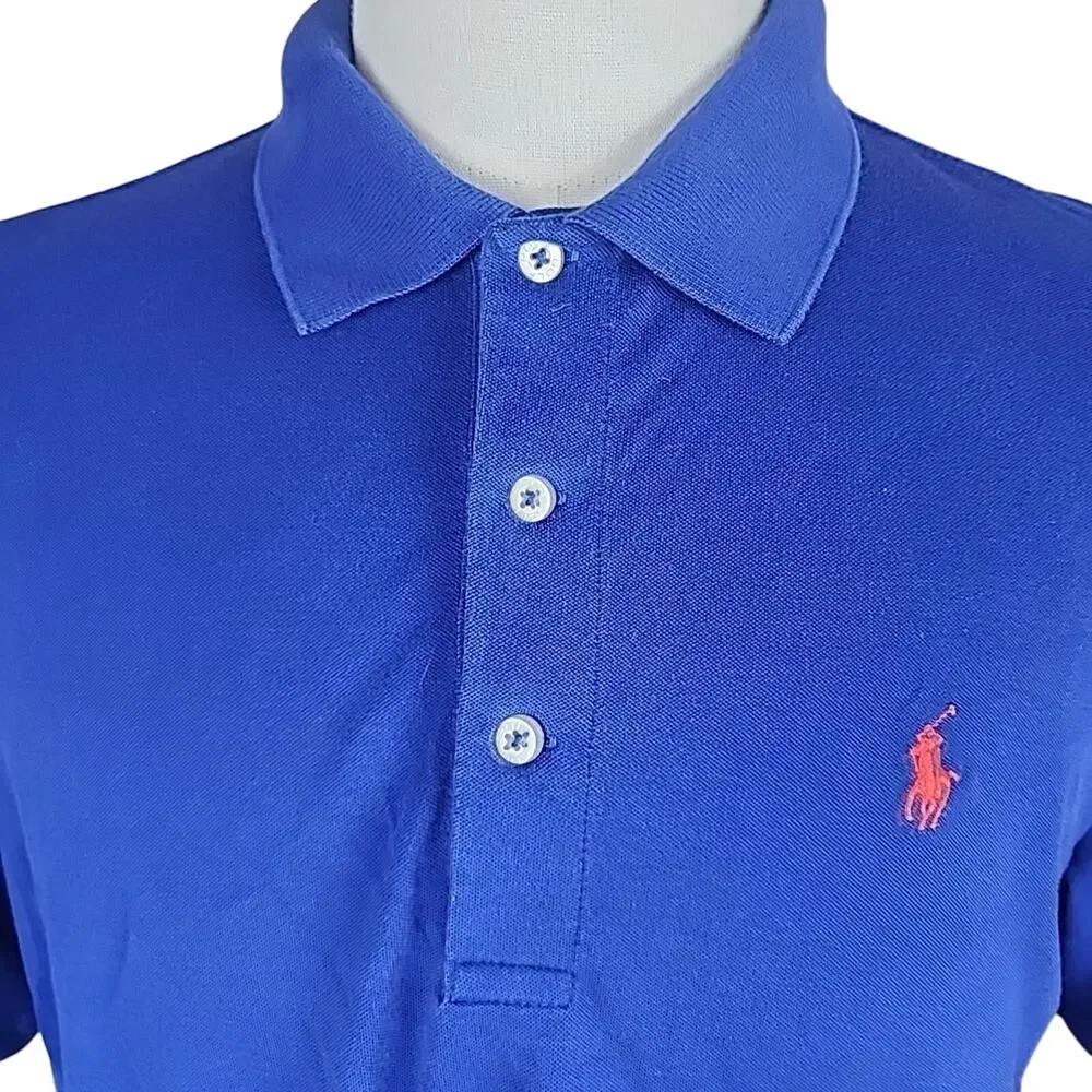 Polo Golf Ralph Lauren Wicking Stretch Polo Shirt Short Sleeve Size M Blue